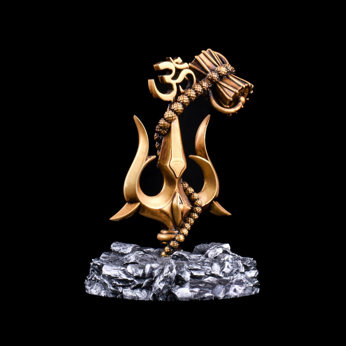 Trishul with Damru for Car Dashboard – Divine Protection